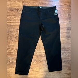 Croft & Barrow Women's Plus Black Denim Pull-On Pants Black (lot of 2)